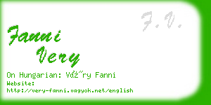 fanni very business card